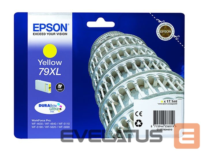 Eksploatacinės medžiagos spausdintuvams EPSON 79XL C13T79044010 Inkjet cartridge, Yellow