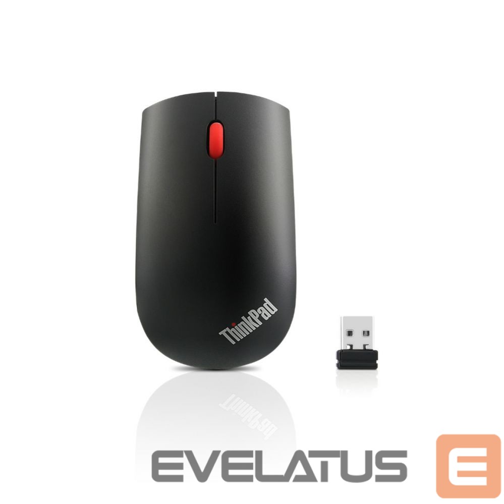 Kompiuterio pelė Lenovo ThinkPad Essential Mouse Wireless, Black, Wireless connection, Optical, No, Yes