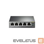 Serveris – kiti priedai TP-Link  Switch TL-SG1005P Unmanaged, Desktop, 1 Gbps (RJ-45) ports quantity 5, PoE ports quantity 4, Power supply type External 