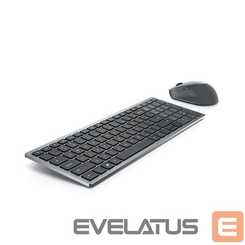 Kompiuterio klaviatūra Dell Keyboard and Mouse KM7120W Keyboard and Mouse Set, Wireless, Batteries included, RU, Titan Gray