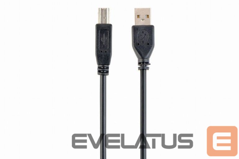 Nugarėlės dėklai Gembird Cable USB2 AM-BM 1 m, Black, USB B, USB A