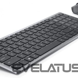 Kompiuterio klaviatūra Dell  KM7120W Keyboard and Mouse Set, Wireless, Batteries included, EN/LT, Titan Gray 