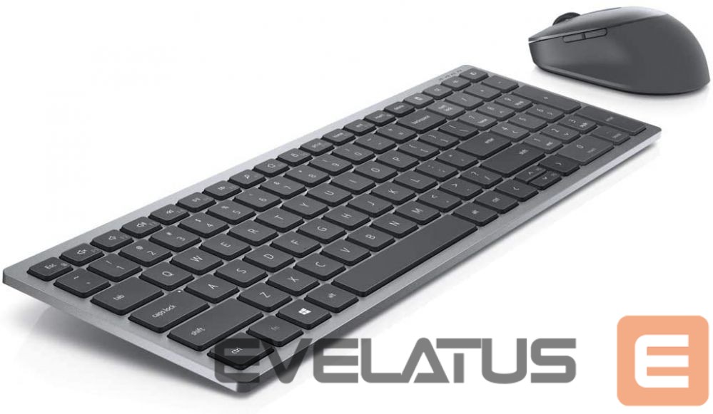 Kompiuterio klaviatūra Dell KM7120W Keyboard and Mouse Set, Wireless, Batteries included, EN/LT, Titan Gray
