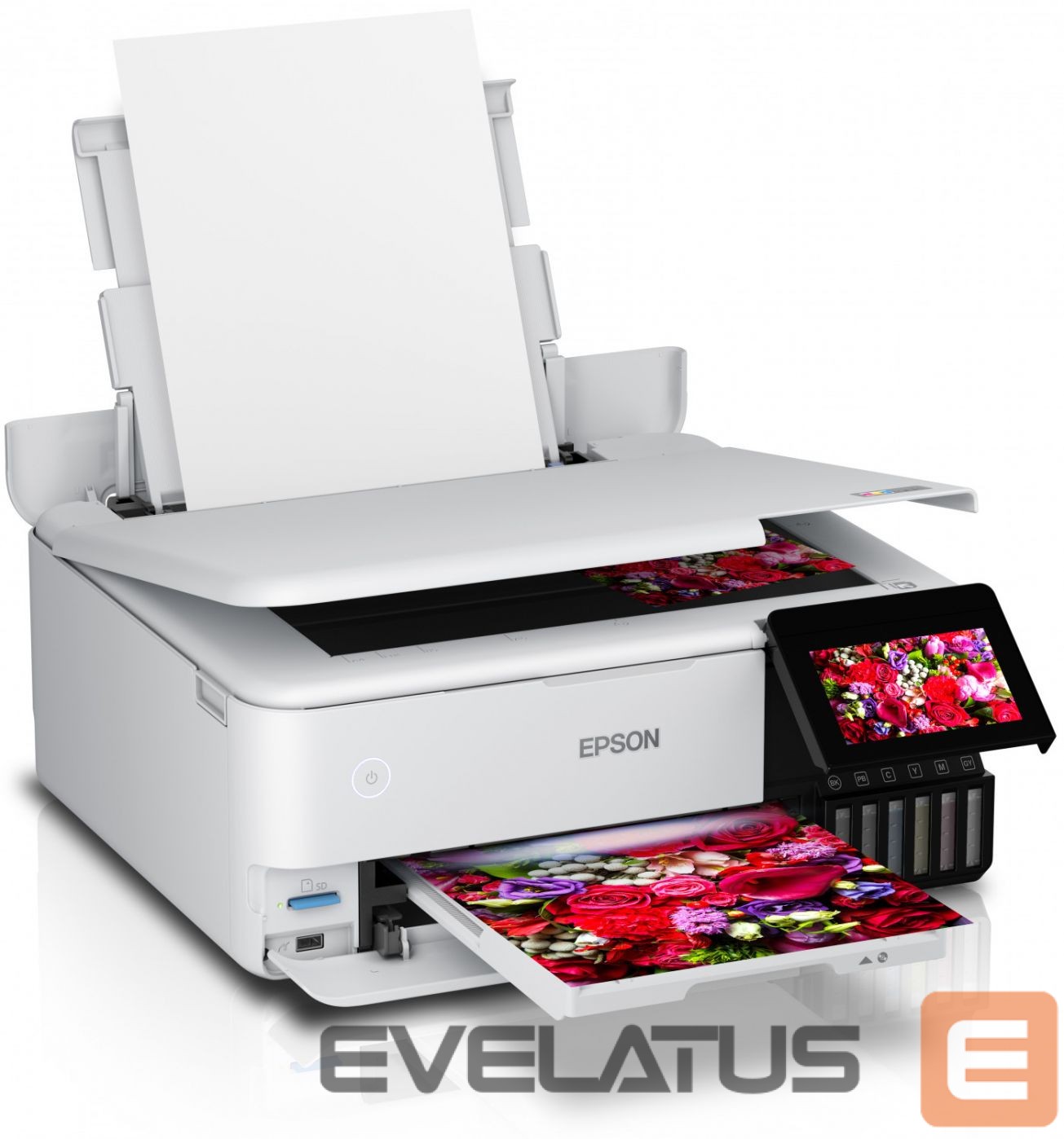 Spausdintuvai EPSON Wireless Photo Printer EcoTank L8160 Colour, Inkjet, A4, Wi-Fi, Grey