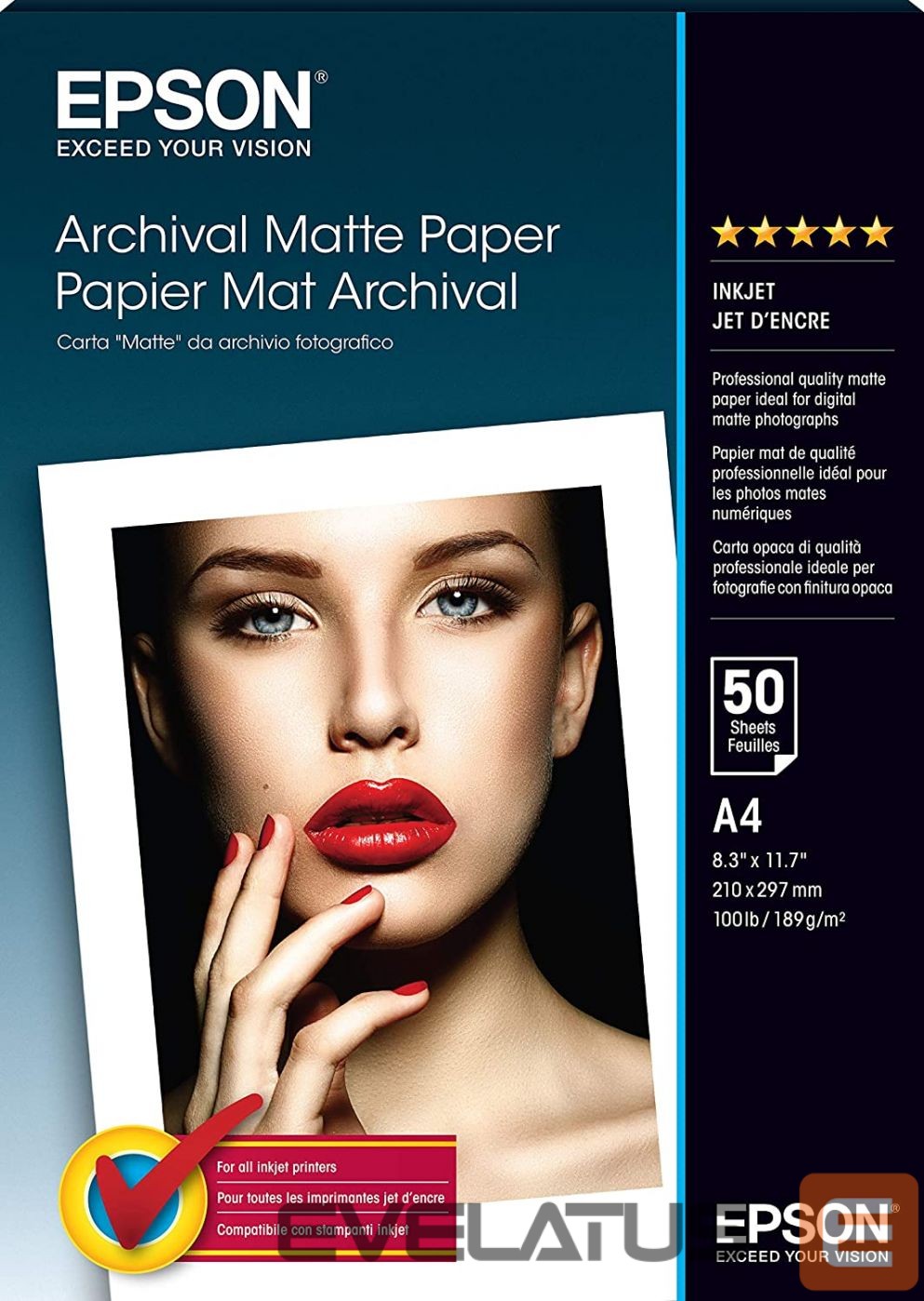 Biuro įrankiai EPSON Archival Matte Paper - A4 - 50 Sheets A4