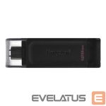 USB atmintinė Kingston  USB Flash Drive DataTraveler 70 128 GB, USB 3.2 Gen 1 Type-C, Black 