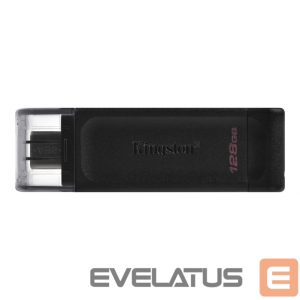 USB atmintinė Kingston  USB Flash Drive DataTraveler 70 128 GB, USB 3.2 Gen 1 Type-C, Black 