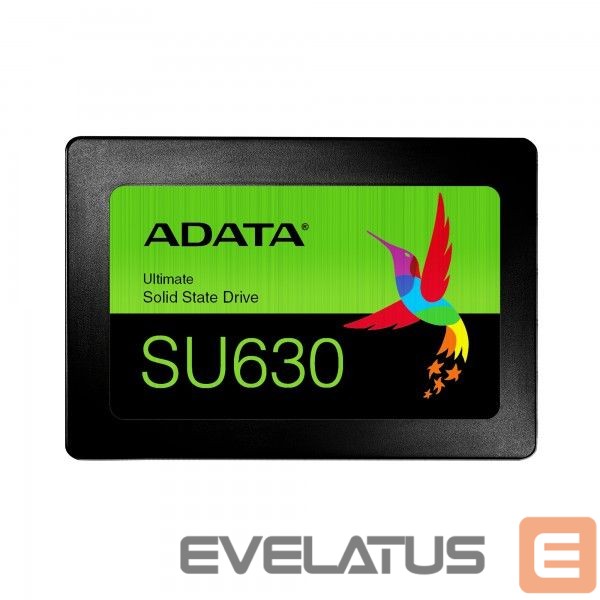 Kietasis diskas SDD ADATA Ultimate SU630 3D NAND SSD 960 GB, SSD form factor 2.5”, SSD interface SATA, Write speed 450 MB/s, Read speed 520 MB/s