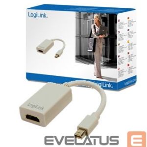 Adapteris Logilink  Adapter Mini DisplayPort to HDMI with Audio: HDMI A, Mini DisplayPort 
