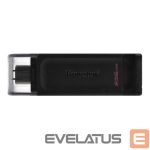 USB atmintinė Kingston  USB Flash Drive DataTraveler 70 256 GB, USB 3.2 Gen 1 Type-C, Black 
