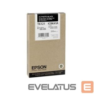 Eksploatacinės medžiagos spausdintuvams EPSON  T612100 Ink cartrige, Photo Black, Singlepack, 220 ml 