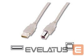 Kabelis Logilink  USB 2.0 connection cable USB  A male, USB B male, 5 m, Grey