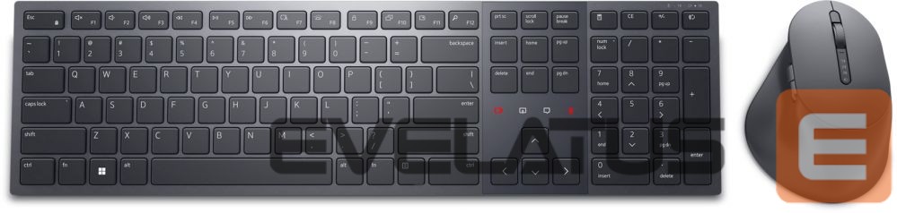 Kompiuterio klaviatūra Dell Premier Collaboration Keyboard and Mouse KM900 Wireless, US, USB-A, Graphite