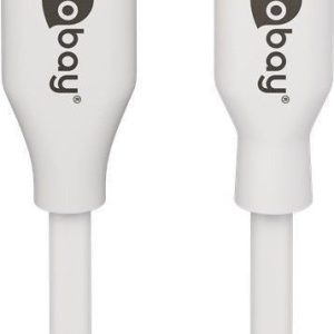 Kabelis Goobay  Lightning - USB-C  USB charging and sync cable, 2 m, white  USB-C  male Apple Lightning male (8-pin) 