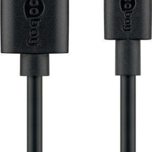 Kabelis Goobay  59122 USB 2.0 cable (USB-C  to USB A), black 