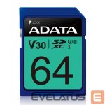 Atminties kortelės ADATA  Premier Pro UHS-I SDXC 64 GB Flash memory class 10