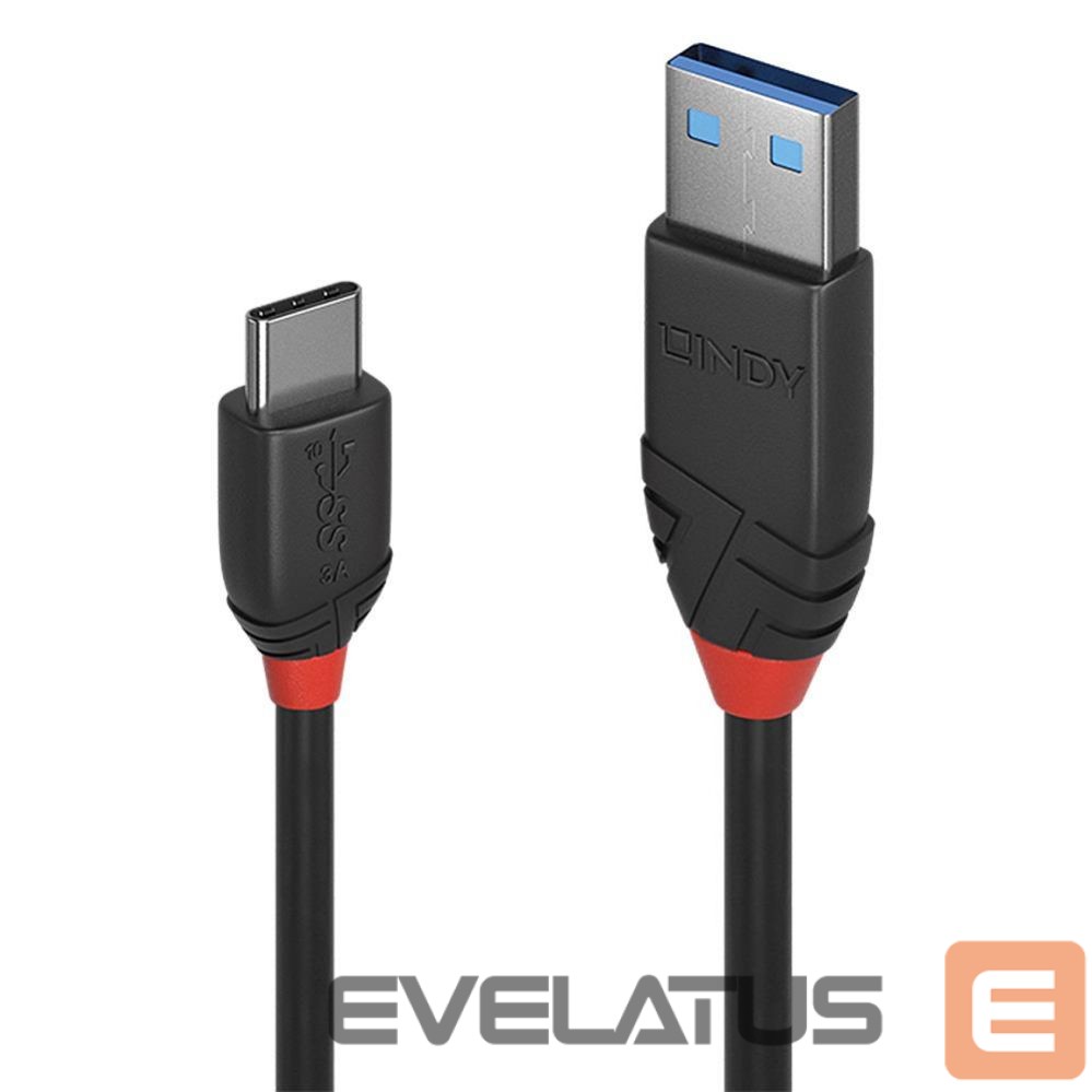 Kabelis LINDY CABLE USB3.2 A-C 1M/BLACK 36916