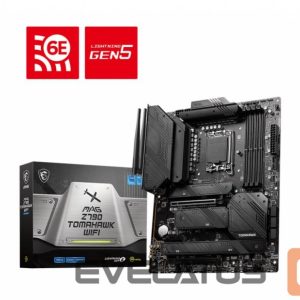 Intel procesoriaus pagrindinė plokštė MSI  Mainboard||Intel Z790|LGA1700|ATX|Memory DDR5|Memory slots 4|1xPCI-Express 3.0 1x|2xPCI-Express 5.0 16x|4xM.2|1xHDMI|1xDisplayPort|8xUSB 3.2|2xUSB-C|1xOptical S/PDIF|1xRJ45|5xAudio port|MAGZ790TOMAHAWKWIFI 