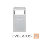 USB atmintinė Kingston  MEMORY DRIVE FLASH USB3.2 64GB/MICRO DTMC3G2/64GB 