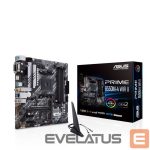 AMD procesoriaus pagrindinė plokštė Asus  Mainboard||AMD B550|SAM4|MicroATX|Memory DDR4|Memory slots 4|2xPCI-Express 3.0 1x|1xPCI-Express 4.0 16x|2xM.2|1x15pin D-sub|1xDVI-D|1xHDMI|2xAudio-In|1xAudio-Out|6xUSB 3.2|1xPS/2|1xRJ45|PRIMEB550M-AWIFIII 