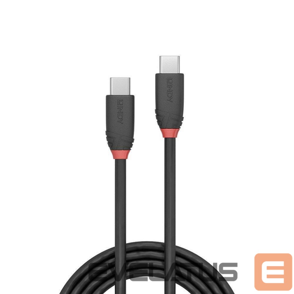 Kabelis LINDY CABLE USB3.2 C-C 0.5M/BLACK 36905