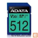 Kitas kompiuterio priedas ADATA  MEMORY SDXC 512GB V30/ASDX512GUI3V30S-R 