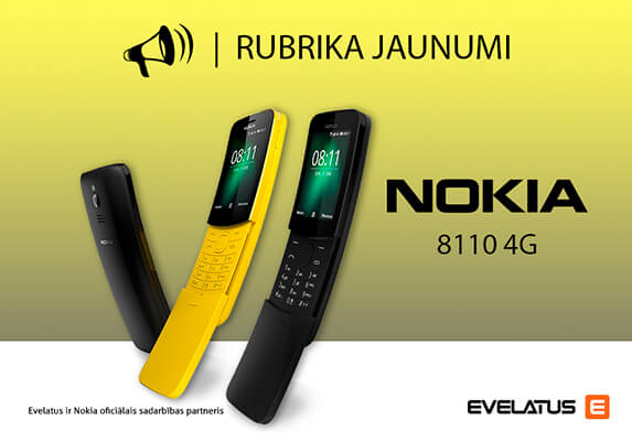 Evelatus “NAUJIENOS” – “Nokia” neseniai pristatė legendinio modelio – 8110 – sugrįžimą
