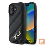 Nugarėlės dėklai Karl Lagerfeld Apple iPhone 16 hardcase Quilted Signature Black