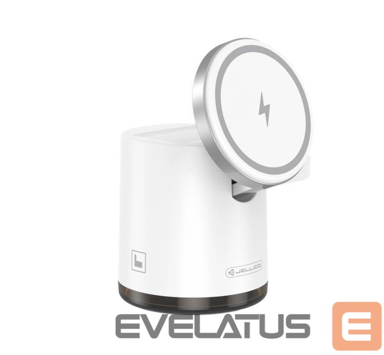 Belaidis įkroviklis Jellico W22 4in1 Wireless charger Magsafe 15W iPhone + 3W Apple Watch + Airpods + Lamp White
