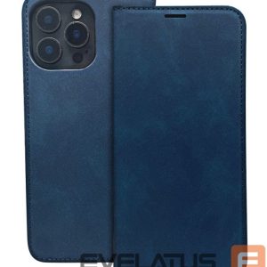 Knygos tipo dėklas dėklai iLike Samsung Galaxy A55 5G  Smart Suede cas Navy Blue