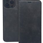 Knygos tipo dėklas dėklai iLike Samsung Galaxy A15 4G / A15 5G Smart Suede case Black