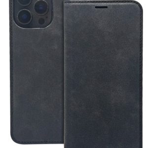Knygos tipo dėklas dėklai iLike Samsung Galaxy A15 4G / A15 5G Smart Suede case Black