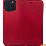 Knygos tipo dėklas dėklai iLike Samsung Galaxy A35 5G Smart Suede case Red