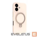 Nugarėlės dėklai Evelatus Apple iPhone 16 Premium Magsafe with Stand Soft Touch Silicone Case Pink Sand