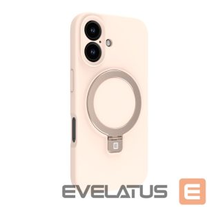 Nugarėlės dėklai Evelatus Apple iPhone 16 Premium Magsafe with Stand Soft Touch Silicone Case Pink Sand