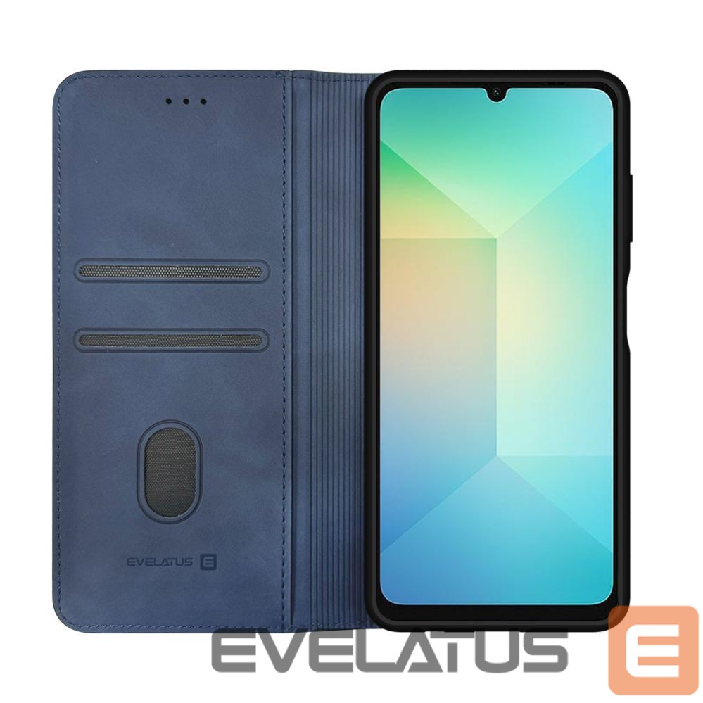 Knygos tipo dėklas dėklai Evelatus Samsung Galaxy A06 Book Case Dark Blue