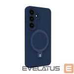 Nugarėlės dėklai Evelatus Samsung Galaxy S25 Premium Magnetic with Stand Soft Touch Silicone Case Midnight Blue