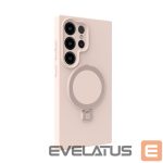 Nugarėlės dėklai Evelatus Samsung Galaxy S25 Ultra Premium Magnetic with Stand Soft Touch Silicone Case Pink Sand