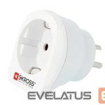 Adapteriai Skross  Travel adapter CA EU to DEN - Europe to Denmark White