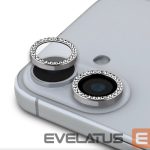 Apsauginiai stiklai Guess Apple iPhone 16/16 Plus Fixed Glliter Protective Lens Silver
