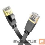 Kabelis Hoco  US07 General pure copper flat network cable(L=10M) Black