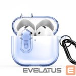 Dėklai ausinėms Dux Ducis Apple AirPods 4 PECL Series PC+TPU Cover with Hook Blue