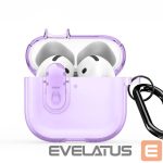 Dėklai ausinėms Dux Ducis Apple AirPods 4 PECL Series PC+TPU Cover with Hook Purple