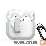 Dėklai ausinėms Dux Ducis - AirPods 4 PECP Series PC+TPU Cover with Hook White Green