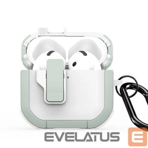 Dėklai ausinėms Dux Ducis - AirPods 4 PECP Series PC+TPU Cover with Hook White Green