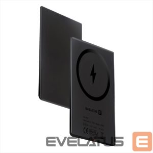 Išorinė baterija Evelatus  Evelatus 3000mAh Power Bank Super Slim With Wireless charging EVEP03PBSSB Black