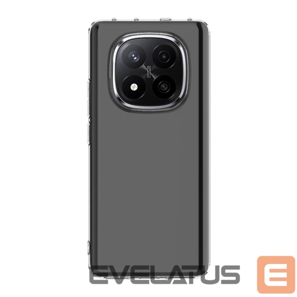 Nugarėlės dėklai Evelatus Xiaomi Redmi Note 14 Pro Plus 5G Clear Silicone Case 1.5mm TPU Transparent
