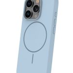 Nugarėlės dėklai iLike Apple iPhone 16 Pro Soft Touch Silicone case With Magnetic Light Blue