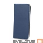 Knygos tipo dėklas dėklai iLike Xiaomi Redmi Note 14 5G  Smart Magnetic case Navy Blue