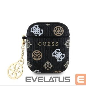 Dėklai ausinėms Guess - AirPods 1/2 PU 4G Peony Charm Case Black